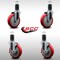 Service Caster 5'' SS Red Poly Wheel Swivel 1-5/8'' Expanding Stem Caster Set 2 Brakes, 4PK SCC-SSEX20S514-PPUB-RED-2-TLB-2-158 - alternate 2